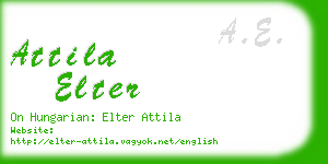 attila elter business card